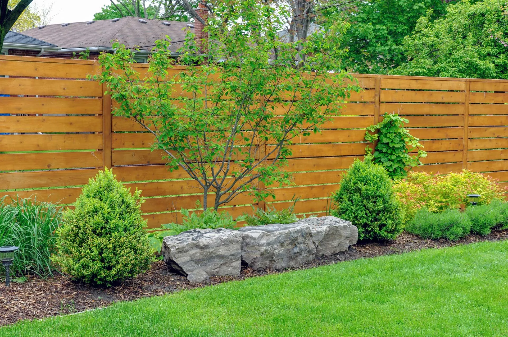 Fence Panel with shrubbery